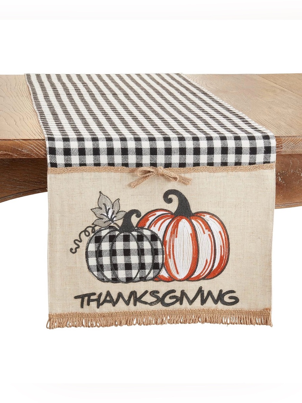 Plaid Thanksgiving Table Runner 16”x70” (NEW)